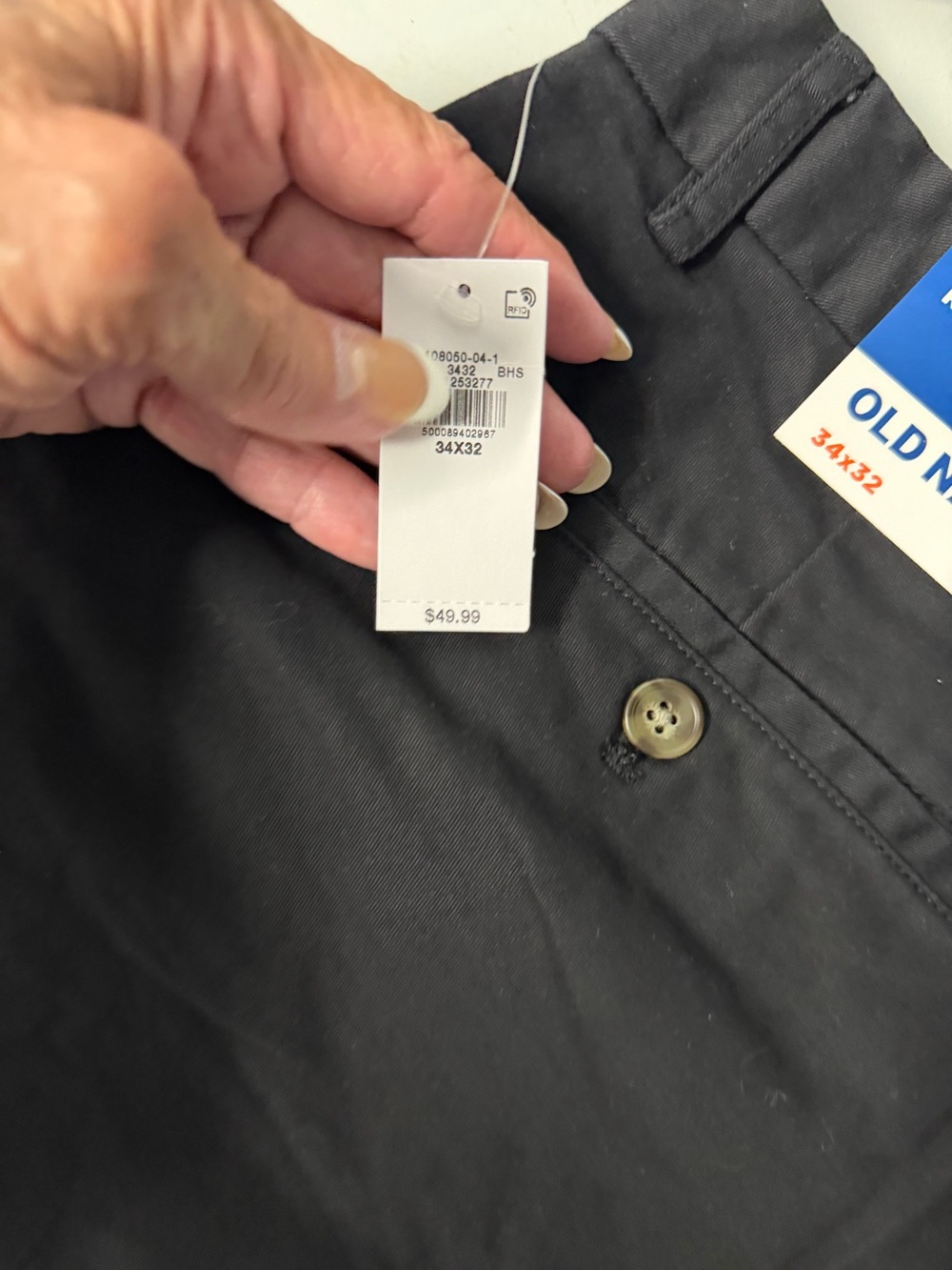 Old Navy black Gino pants 34 x 32 new with tag